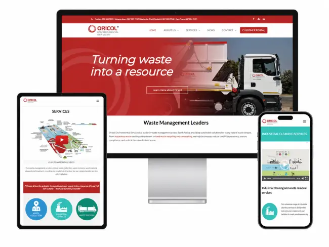 Oricol Environmental Services site mockup
