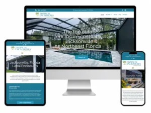 Tropical Enclosures site mockup