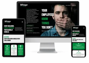 Whispt site mockup